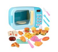 Children's Kitchen Playset - 9.06 x 4.72 x 5.98 Inch Electronic Microwave | Light and Sound Toy - Micro-ondes Jouet | Cucina Giocattolo | With Food Accessories | Learning 2026 | Battery Operated