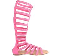Childrens Knee High Gladiator Strappy Diamante Jewel Sandals Shoes ABSOLUTE FOOTWEAR Pink Infant 12