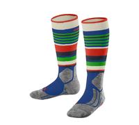 FALKE Unisex Kids SK2 Intermediate K Kh Wool Functional Yarn Warm Thick 1 Pair Skiing Socks, Blue Yve 6714 Trend, 6-8.5
