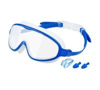Children's Large Frame Waterproof and Anti-Fog Swimming Goggles, New Kids Swim Goggles with Nose Cover No Leaking for Boys Girls Age 4-16 (#A)