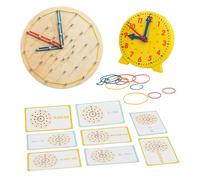 Children's Learning Watch - Manipulative Educational Toy, Wooden Children Telling the Time, Pedagogical Clock Puzzle, Interactive Tool for Training at Home, Classroom, Kindergarten