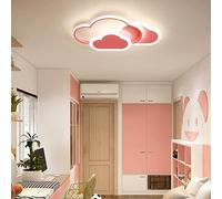 Children's LED cartoon ceiling light With remote control Infinite dimming Creative chandelier Children's toy light Creative Boys and Girls' Room Living room bedroom corridor ( Color : Pink , Size : 52
