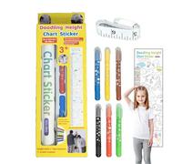 Children's Length Wall Dimensions | Scribble Plant Height Decal | Decoration For Kids Room & Classroom