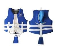 Children's Life Jacket 1-9 Years Swimming Jacket for Toddlers with Adjustable Safety Straps Age 22-88 lbs Buoyancy Bodies Leg Strap Long Zip Sportsman Girls Boys SUP Water Ski, Blue #5, XL