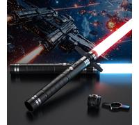 Children's Lightsaber, RGB 24 Colours Dual Lightsaber, 2-in-1 Lightsaber with 4 Modes and Sounds, USB-C Rechargeable Lightsaber, FX Lightsaber for Children's Party, Gift, Cosplay (100 cm, 2 Pieces)