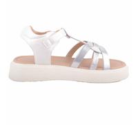 ABSOLUTE FOOTWEAR Kids Childrens Girls Lightweight Gladiator Style Glitter Summer Sandal - White/Silver - UK Infant 10 / EU 28