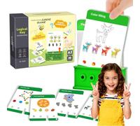 Children's Logic Key Set, Preschool Educational Logic Key Toys, Logical Thinking Training Toy, Parent-Child Logic Game, Educational Montessori Lock & Keys Game for Boys and Girls Learning Gifts (B)