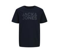 Jack & Jones Boys Jjecorp Logo Tee O-Neck Sn Jnr T-Shirt, Navy Blazer/Print:jr/Large Print W.Navy Blazer, 176 UK