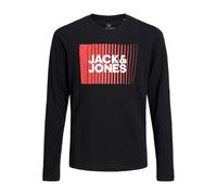 Children's long-sleeved round-neck T-shirt Jack & Jones Corp Logo Play Black 12 years