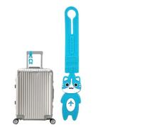 Children's Luggage Tag, Travel Tag - Writable Back Identification Strip Cat Design Marker for Travel, Hiking, Fitness, Cruise, Business, , Beach, School, Sports