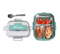 Children's lunch boxes - robust lunch box, child-friendly, classic, compact shape-sealed containers with portion divider lid, reusable packaging functional for