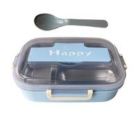 Children's lunch boxes - robust lunch box, child-friendly, classic, compact shape-sealed containers with portion divider lid, reusable packaging functional for