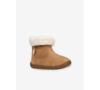 Kids Macchia Ankle Boots with Faux Fur Lining Cognac
