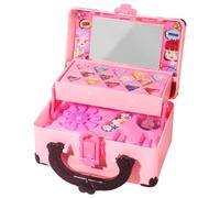 Children's Makeup Set, Imitation Set with Lipstick and Eyeshadows, Children's Royal Makeup Case, for Party Costume Birthday Theater Photo