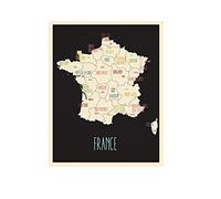 Children's Map of France (Black)