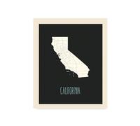 Children's Map of United States Home State (California)