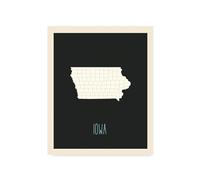 Children's Map of United States Home State (Iowa)