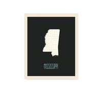 Children's Map of United States Home State (Mississippi)
