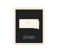 Children's Map of United States Home State (South Dakota)