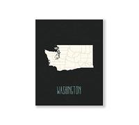 Children's Map of United States Home State (Washington)