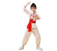 Children's Martial Arts Performance Uniform - Chinese Kung Fu & Tai Chi Training Suit for Boys and Girls White