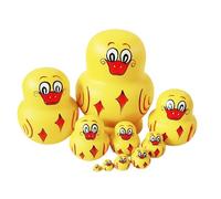 Children's Matryoshkas - Wooden Animals Print Pile Toys | Folk Art Matryoshkas,For Children Educators Parents Living Room Bedroom Birthday Christmas