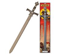 Childrens Medieval Knight Sword Toy with Flashing Sound Effects 70cm - Grey Blade Antique Bronze Handle Role Play Fancy Dress Costume Accessory Lightweight Plastic for Imaginative Play 2 Pack