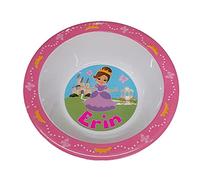 Childrens' Melamine Bowl - Princess Design - 53 Girls' Names Available (Erin)