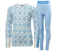 Helly Hansen Graphic Lifa Merino Junior Long Sleeve Base Layer Set Blue 14 Years Kids
