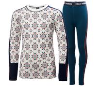Helly Hansen Juniors' Graphic Lifa® Merino Base Layer Set - Blue - 16