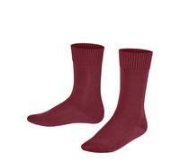 FALKE Unisex Kids Comfort Wool K So Thick Warm Plain Socks 1 Pair, Red Ruby 8830, 9-11.5