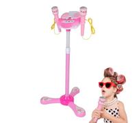 Children's Microphone with Stand, Karaoke Machine with Music, Microphone Stand Playset, Children's Standing Microphone, Toy with for
