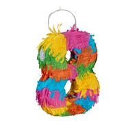 Children's Mini Piñata Number 8 Birthday Party Game Kids Fun Activity Colourful