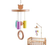 Children's Mobile Crib with Rotating Plush - 10 x 27 cm Leninte Soother, Adjustable Arm, Easy and Safe Installation | Colourful Soft Design, Supports Visual Auditory Development, Safe