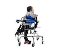 Children's Mobility Rollator with Adjustable Height and Width, 6-Wheel Stability, Built-in Seat, 140kg Capacity for Enhanced Support and Movement