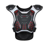 Children'S Motorcycle Full Body Armor, Motocross ATV Chest Protector Vest, Back Protector Racing Guard for Cycling Skiing Skateboarding Spine Protection Gear,Black-L