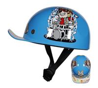 Children's Motorcycle Helmet Half Helmet Motor Bike Helmet Baseball Cap Half Helmets Suitable German-Style Motorcycle Helmet for Boys and Girls Collision-Resistant Helmet H,XL=(55-56CM)