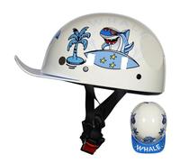 Children's Motorcycle Helmet Half Helmet Motor Bike Helmet Baseball Cap Half Helmets Suitable German-Style Motorcycle Helmet for Boys and Girls Collision-Resistant Helmet B,M=(51-52CM)