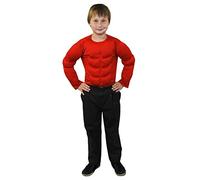 Childrens Muscle Chest Superhero Fancy Dress Top