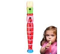 Children's Music Flute - Wooden Recorder Cartoon Style Learning Instrument, 6 Hole Learning Instrument, Educational Sound Toys | Playful Design That Encourages Young Musicians To Tone, Tone Variety