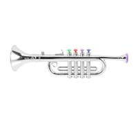 Children'S Musical Instruments Stage Performance Props Four-Tone Trumpet (Basic Board) Silver