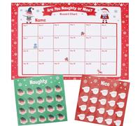 Children's Naughty or Nice Reward Chart & 40 Stickers - Christmas Sticker Countdown Sticker Chart Good & Bad Behaviour 1384