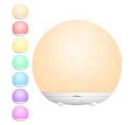 Children's Night Light, Bedside Lamp with Touch Control, Dimmable RGB Night Lamp with Memory Function, 7 Colour Options, Timer Function, USB Rechargeable, Suitable for Children's Room, Camping and as