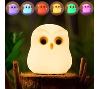 Children's Night Light, Owl Baby Night Light, LED Bedside Lamp, Night Light, USB Silicone Nursing Light, Children, Dimmable, Portable Touch Lamp for Baby Room, Children's Room, Decoration, Sleeping