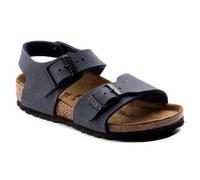 Children's nubuck leather sandals Birkenstock New York Birko-Flor Bleu 28 Étroit