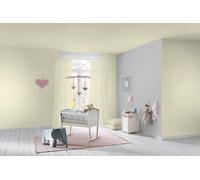 CHILDRENS NURSERY GIRLS YELLOW WHITE HORSES HORSE FEATURE WALLPAPER 290400 RASCH