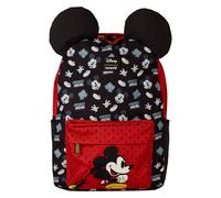 Children's nylon backpack Loungefly Disney Mickey Black 29,21x12,70x43,18 cm