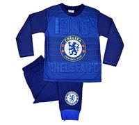 Childrens Official Chelsea FC Badge Pyjamas | Boys Girls Kids Football Club Nightwear Pj Set, Age 4-5 Years