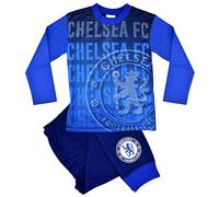 Childrens Official Chelsea FC Pyjamas | Boys Girls Kids Football Club Nightwear Pj Set, Age 11-12 Years