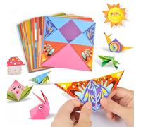 Children's Origami Set,Suitable for 6-12 Year olds,Comes with an Origami Instruction Manual and 108 Sheets of 54 Different Pattern Origami Art Items.It is Suitable as a Gift for Children.